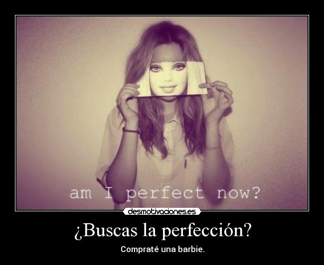 ¿Buscas la perfección? - Compraté una barbie.
