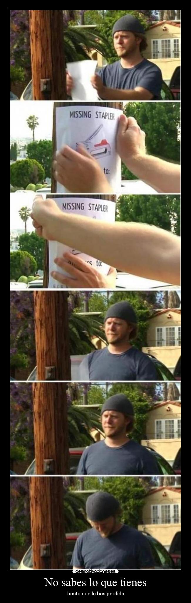 No sabes lo que tienes - hasta que lo has perdido
