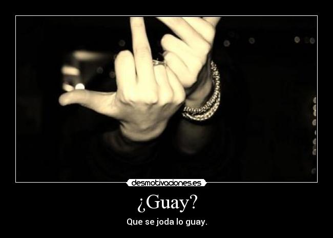 ¿Guay? - Que se joda lo guay.