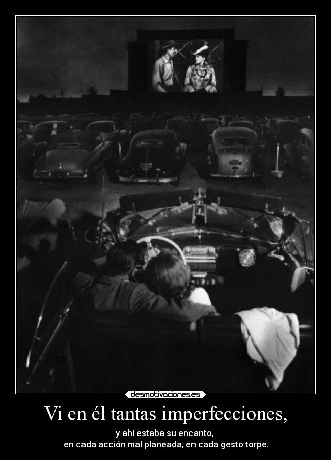 Vi en él tantas imperfecciones, -