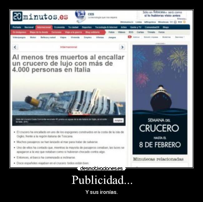 Publicidad... - Y sus ironías.