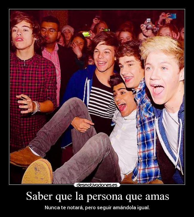 Saber que la persona que amas - 