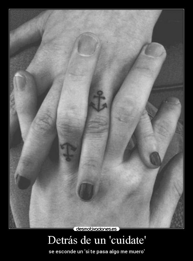 Detrás de un cuidate -