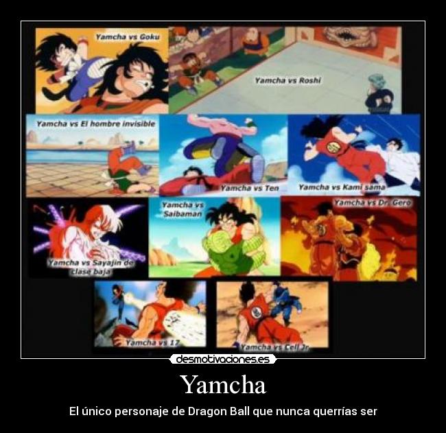 carteles yamcha sin suerte desmotivaciones