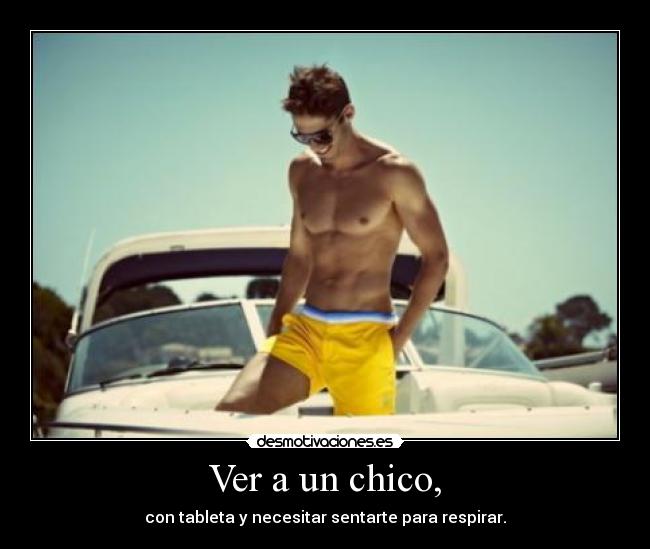 Ver a un chico, - con tableta y necesitar sentarte para respirar.