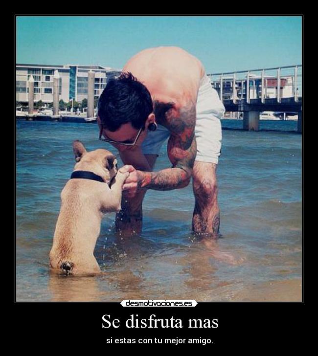 Se disfruta mas - si estas con tu mejor amigo.