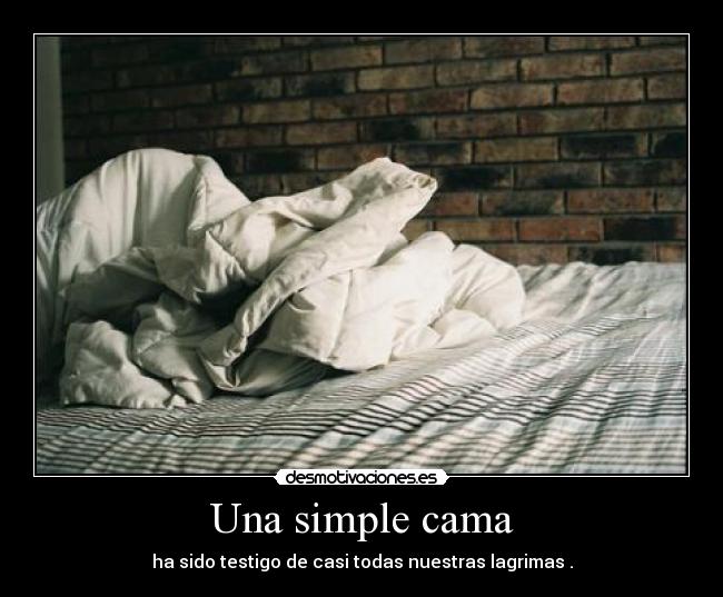 Una simple cama -