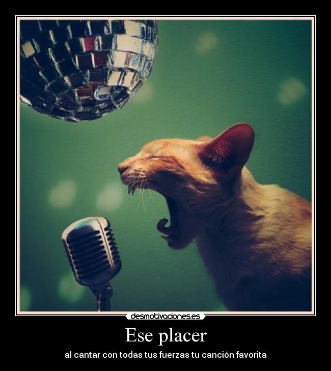 Ese placer - al cantar con todas tus fuerzas tu canción favorita