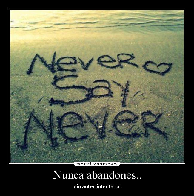 Nunca abandones.. -