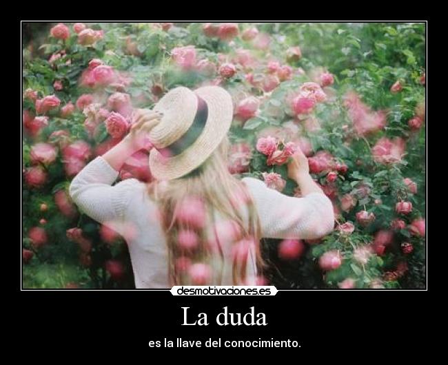La duda - es la llave del conocimiento.