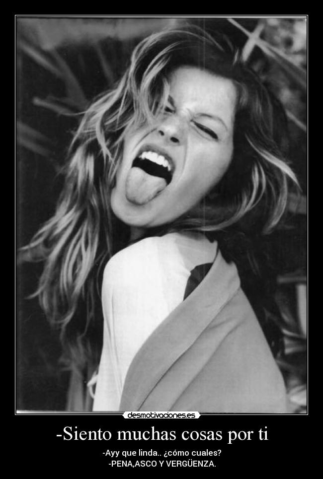 -Siento muchas cosas por ti -