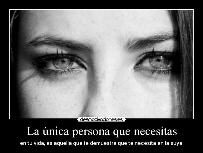 La única persona que necesitas - 