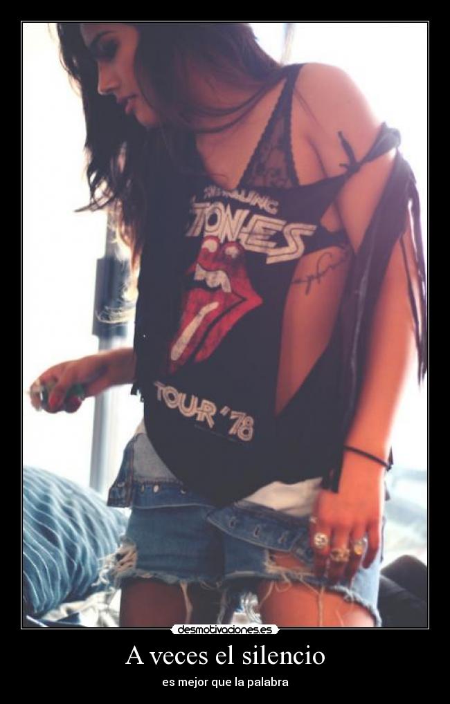 A veces el silencio - es mejor que la palabra