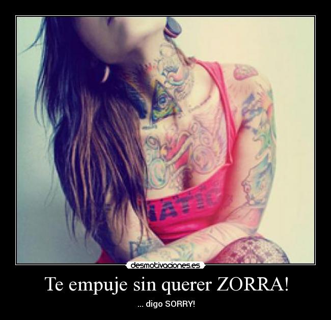 Te empuje sin querer ZORRA! - ... digo SORRY!