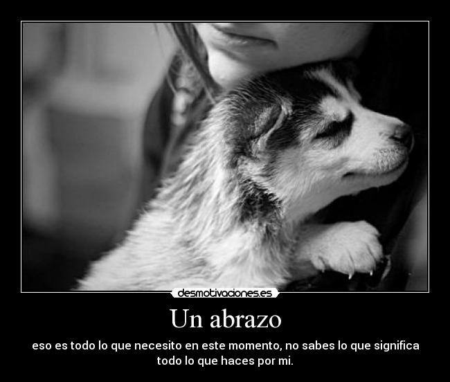 Un abrazo -