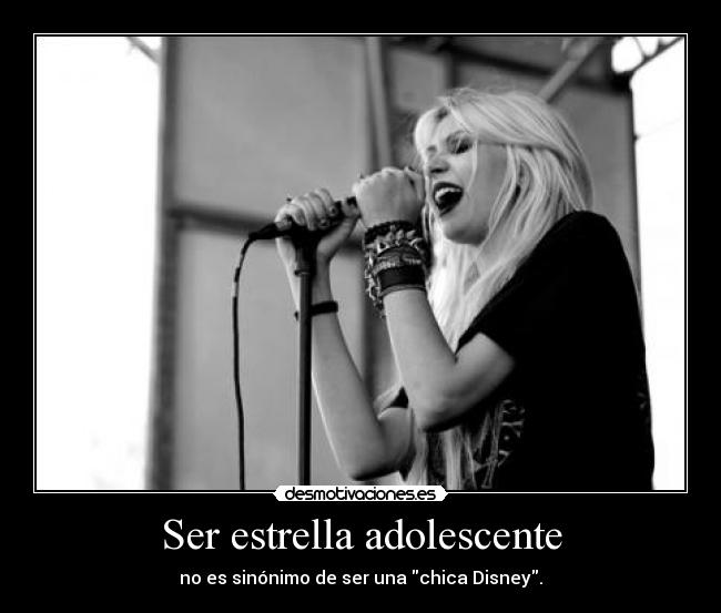 Ser estrella adolescente - no es sinónimo de ser una chica Disney.