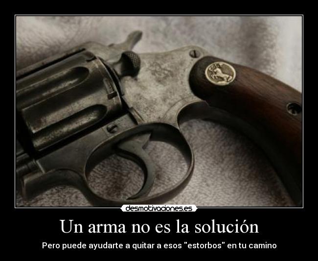 Un arma no es la solución - 