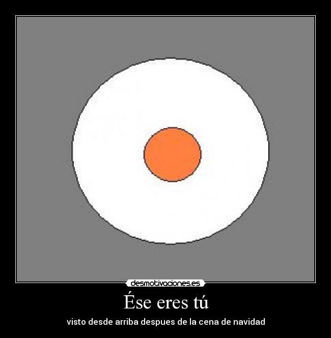 Ése eres tú - visto desde arriba despues de la cena de navidad
