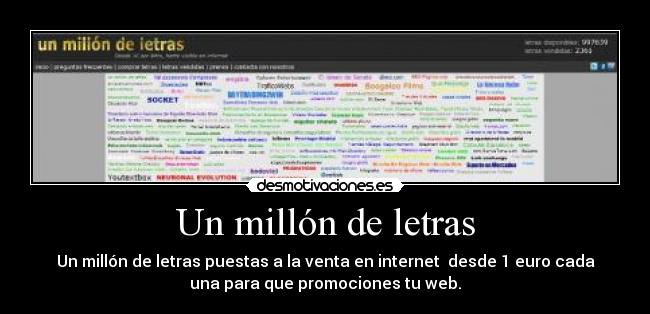 Un millón de letras - 