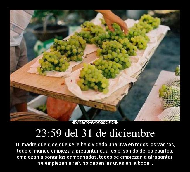 23:59 del 31 de diciembre - 