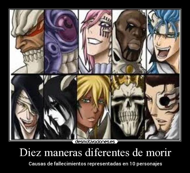 carteles bleach espadas anime morir desmotivaciones