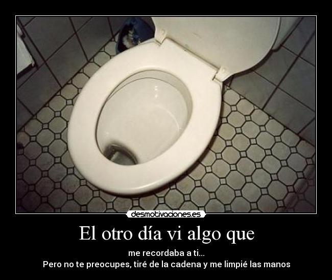 El otro día vi algo que -