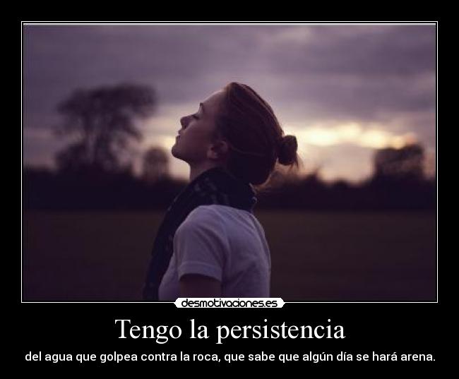 Tengo la persistencia -