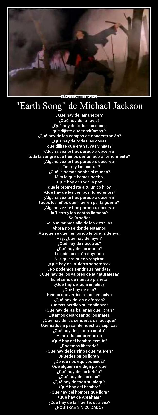 Earth Song de Michael Jackson - 