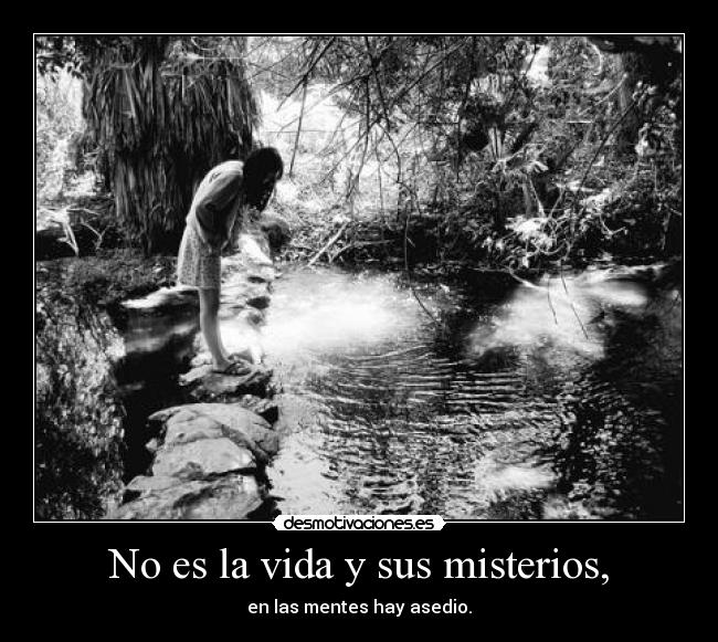 No es la vida y sus misterios, - 