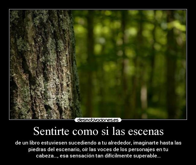 Sentirte como si las escenas -