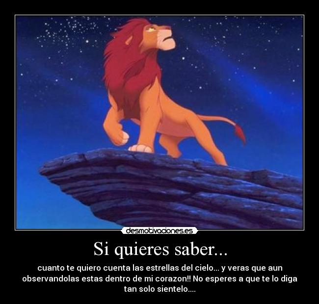 Si quieres saber... - 