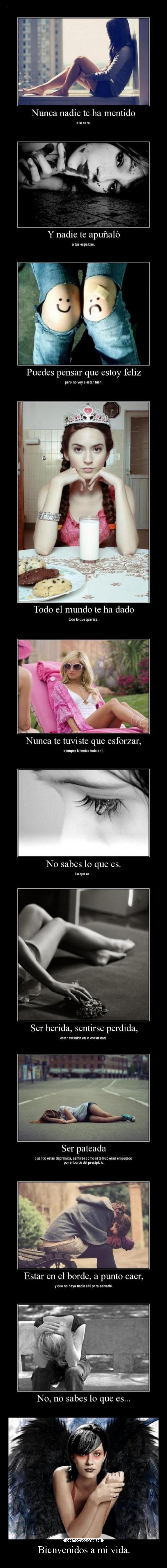 Bienvenidos a mi vida. -