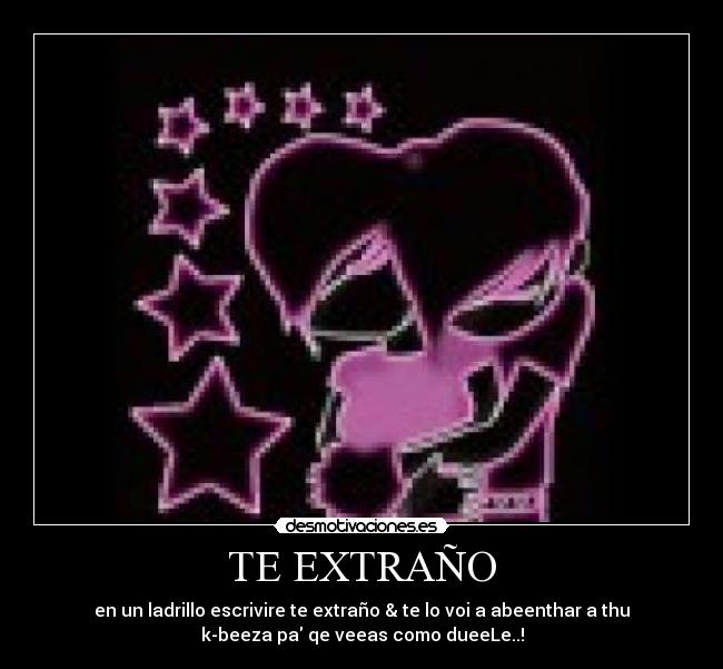 TE EXTRAÑO -