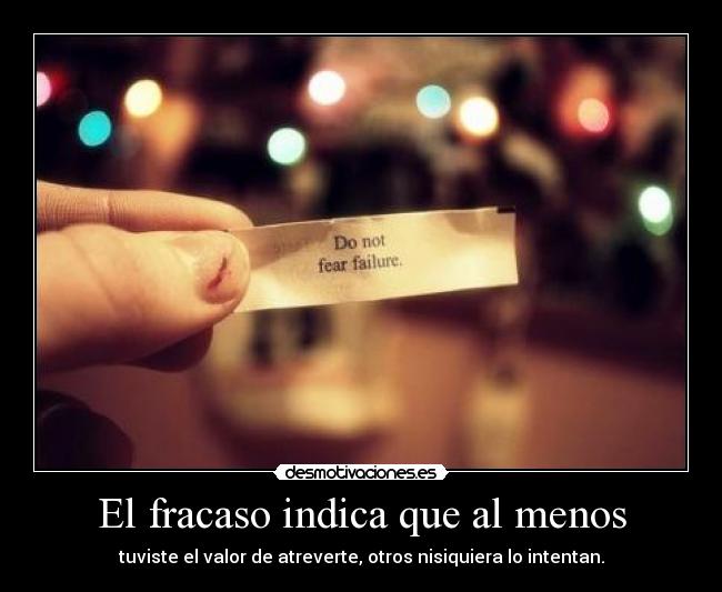 El fracaso indica que al menos -