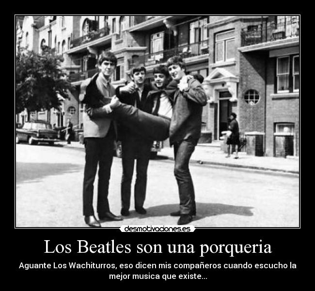 carteles the beatles john lennon paul mccartney george harrison george martin ringo starr rock pop desmotivaciones