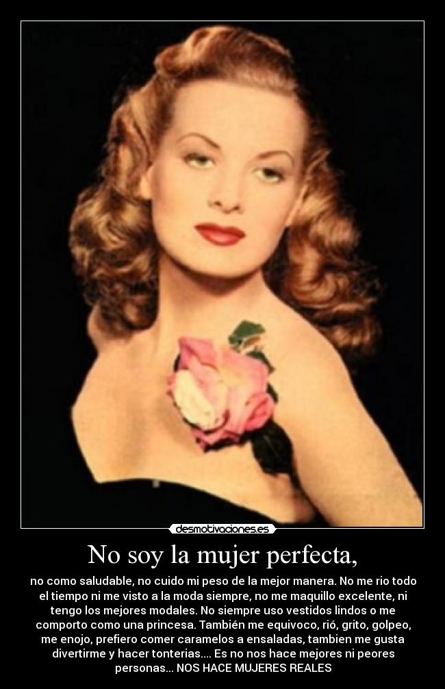 carteles mujer mujer realidad tonterias perfecta perfeccion desmotivaciones