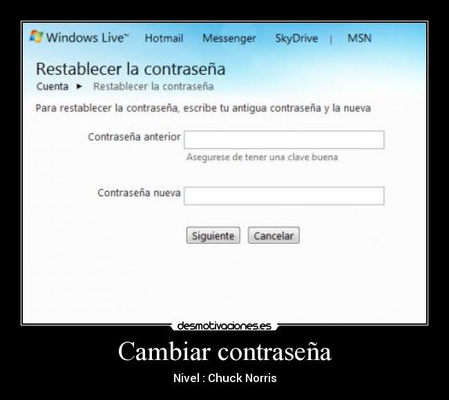 Cambiar contraseña -