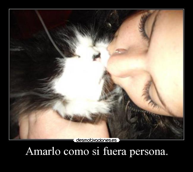 Amarlo como si fuera persona. - 