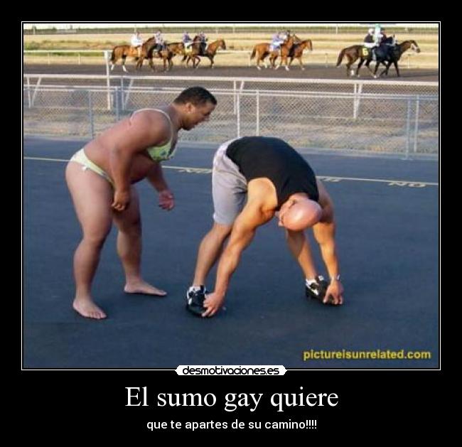 El sumo gay quiere - que te apartes de su camino!!!!