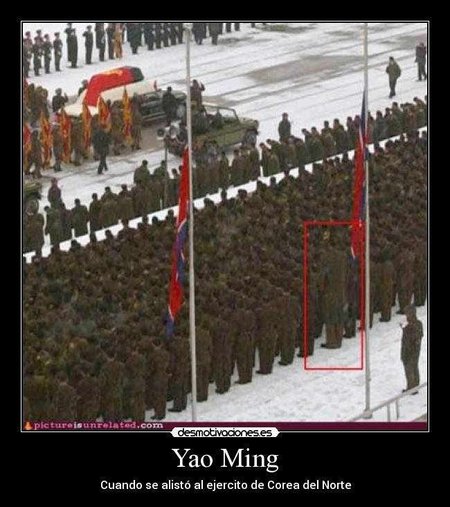Yao Ming - Cuando se alistó al ejercito de Corea del Norte
