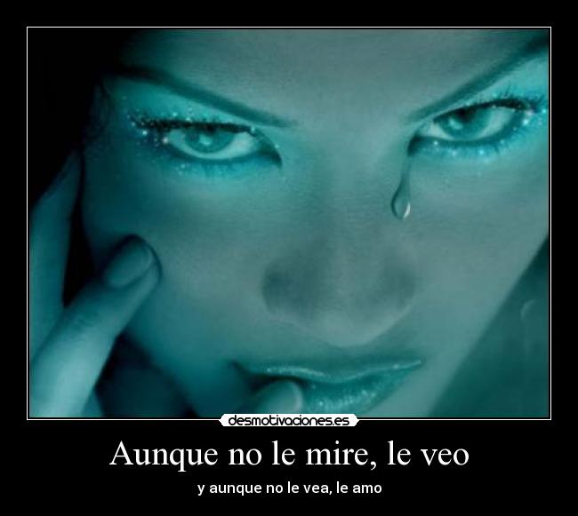 Aunque no le mire, le veo -