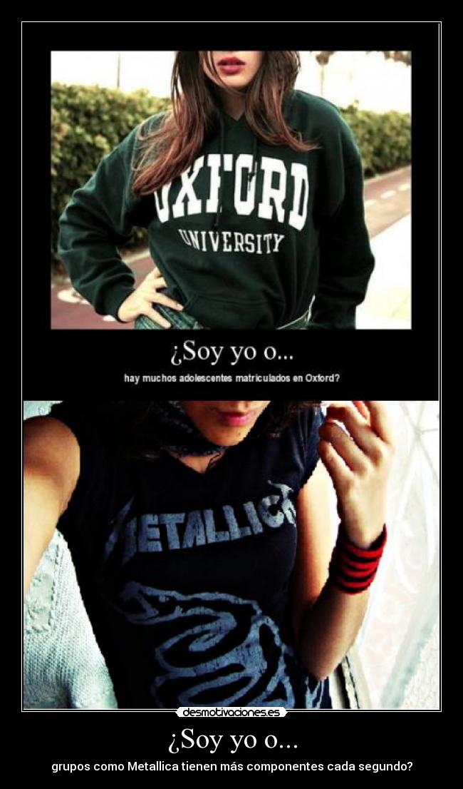 ¿Soy yo o... - grupos como Metallica tienen más componentes cada segundo?