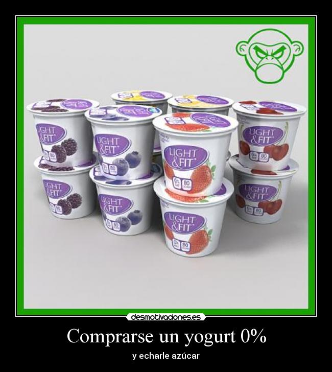 Comprarse un yogurt 0% -
