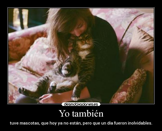 Yo también - tuve mascotas, que hoy ya no están, pero que un día fueron inolvidables.