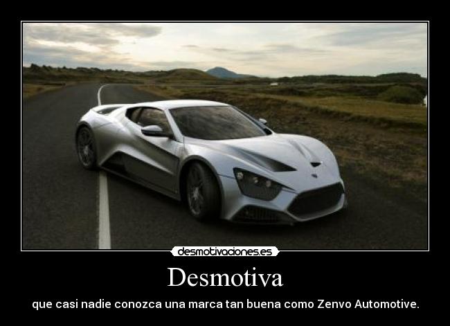 Desmotiva - que casi nadie conozca una marca tan buena como Zenvo Automotive.