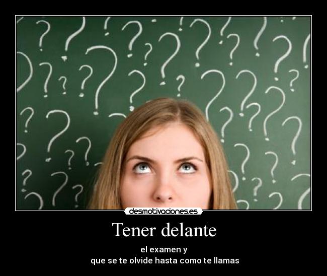 Tener delante - 