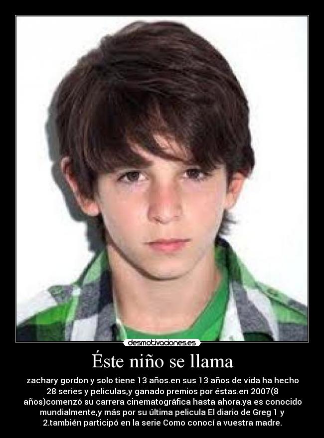 Éste niño se llama -