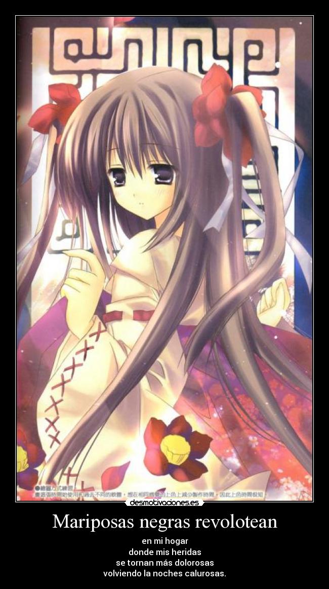 Mariposas negras revolotean -