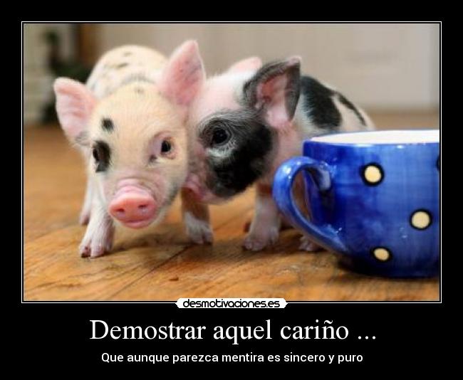 Demostrar aquel cariño ... -