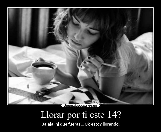 Llorar por ti este 14? -